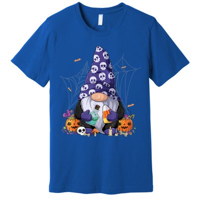 Cute Gnomes Happy Halloween Fall Candy Corn Pumpkin Premium T-Shirt