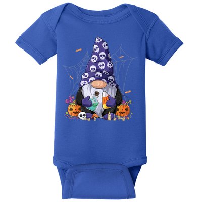 Cute Gnomes Happy Halloween Fall Candy Corn Pumpkin Baby Bodysuit