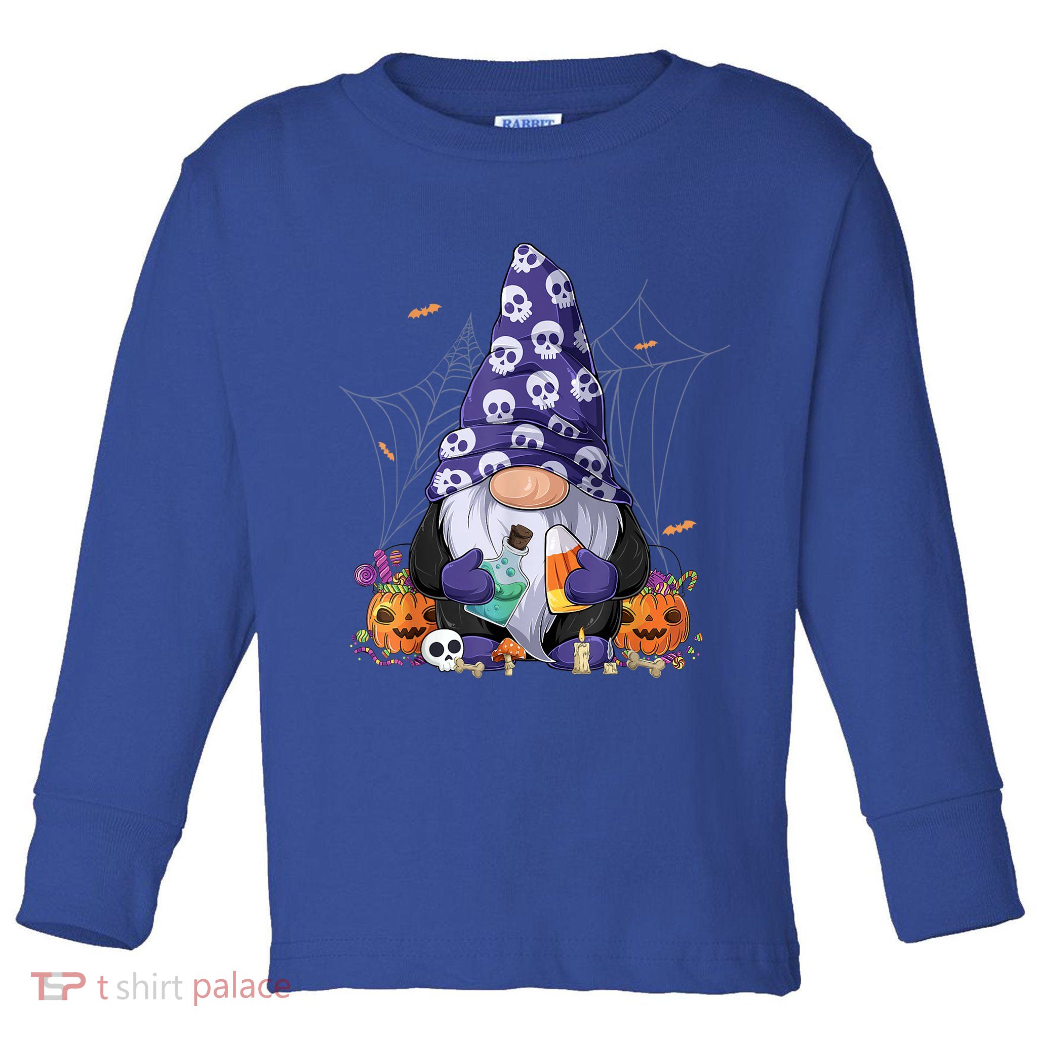 Cute Gnomes Happy Halloween Fall Candy Corn Pumpkin Toddler Long Sleeve Shirt