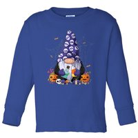 Cute Gnomes Happy Halloween Fall Candy Corn Pumpkin Toddler Long Sleeve Shirt