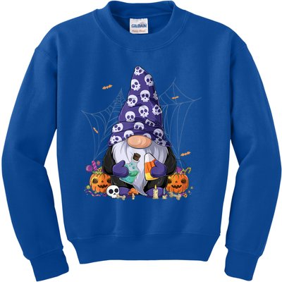 Cute Gnomes Happy Halloween Fall Candy Corn Pumpkin Kids Sweatshirt