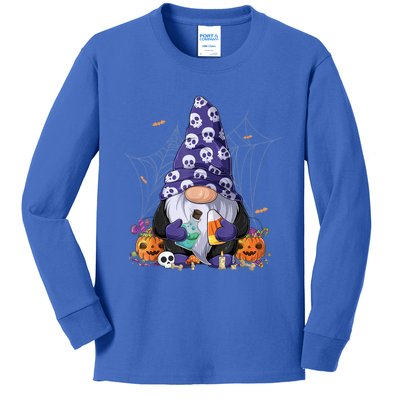 Cute Gnomes Happy Halloween Fall Candy Corn Pumpkin Kids Long Sleeve Shirt