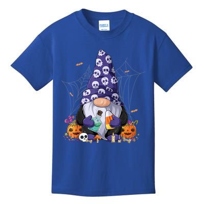 Cute Gnomes Happy Halloween Fall Candy Corn Pumpkin Kids T-Shirt