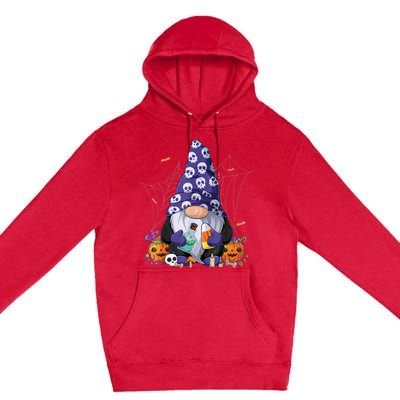 Cute Gnomes Happy Halloween Fall Candy Corn Pumpkin Premium Pullover Hoodie