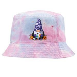 Cute Gnomes Happy Halloween Fall Candy Corn Pumpkin Tie-Dyed Bucket Hat