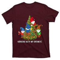 Christmas Gnome Hanging With My Gnomies Funny Tree Holiday T-Shirt