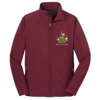 Christmas Gnome Hanging With My Gnomies Funny Tree Holiday Core Soft Shell Jacket