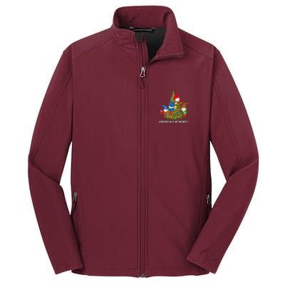 Christmas Gnome Hanging With My Gnomies Funny Tree Holiday Core Soft Shell Jacket