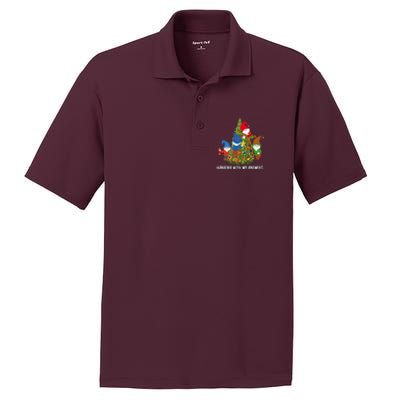 Christmas Gnome Hanging With My Gnomies Funny Tree Holiday PosiCharge RacerMesh Polo