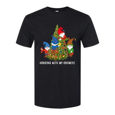 Christmas Gnome Hanging With My Gnomies Funny Tree Holiday Softstyle CVC T-Shirt