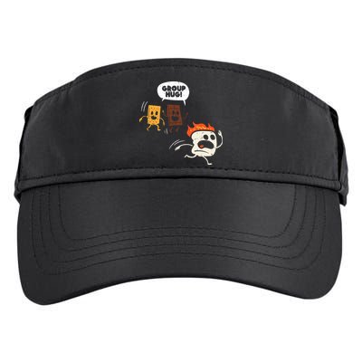 Camping Group Hug Smores Funny Marshmallow Men Women Kids Adult Drive Performance Visor