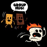 Camping Group Hug Smores Funny Marshmallow Men Women Kids Drawstring Bag
