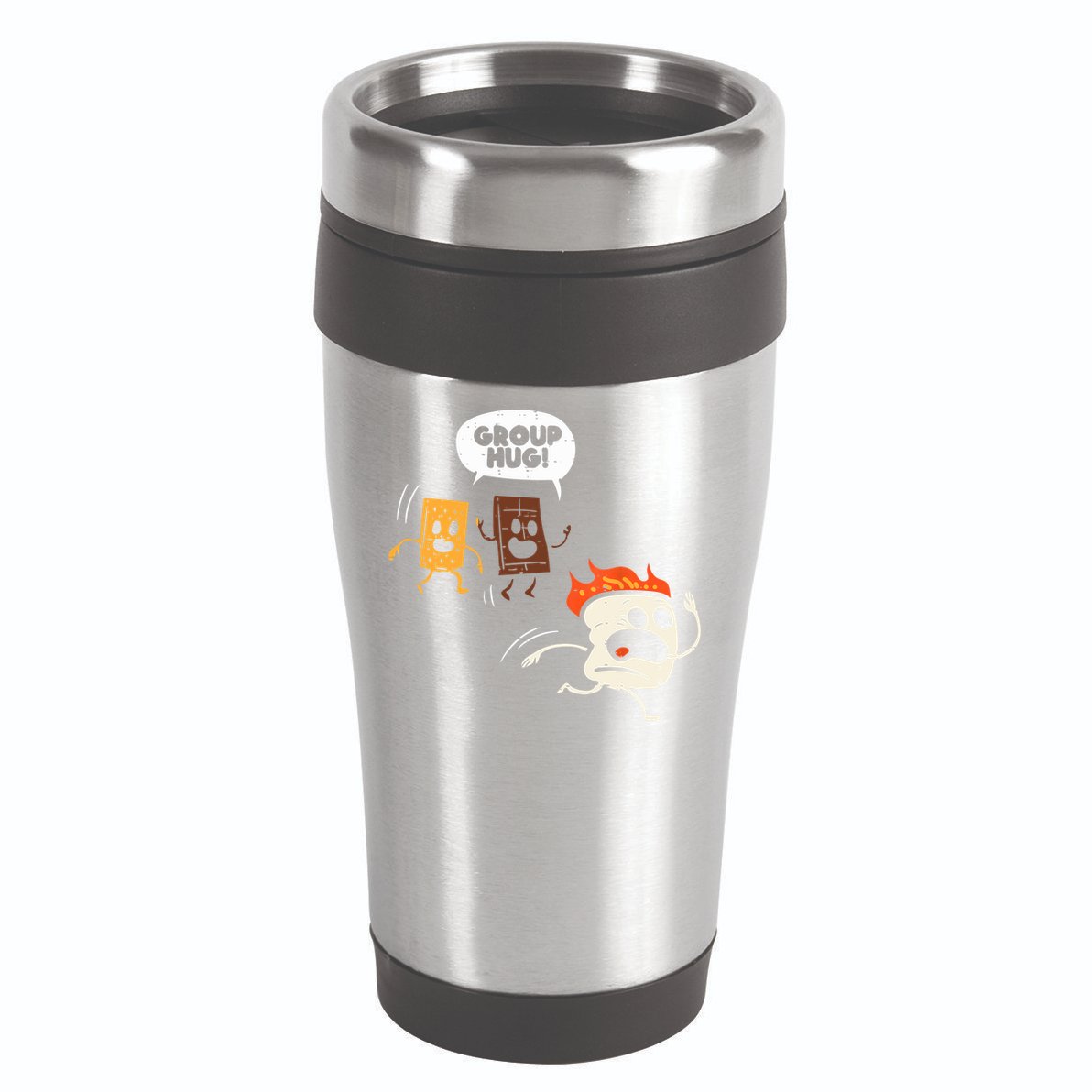 Camping Group Hug Smores Funny Marshmallow Men Women Kids 16oz Travel Tumbler