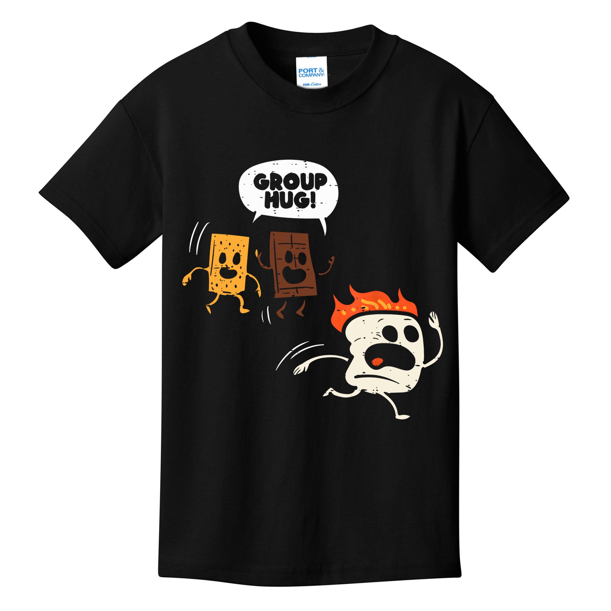 Camping Group Hug Smores Funny Marshmallow Men Women Kids Kids T-Shirt