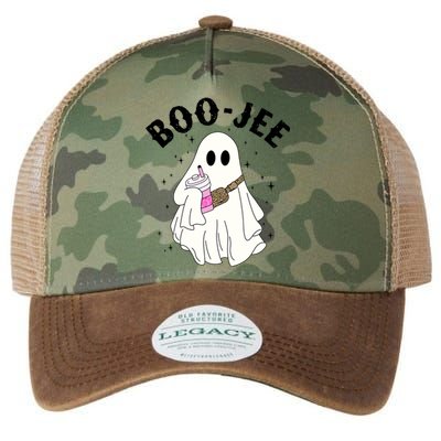 Cute Ghost Halloween Costume Boujee Boojee Spooky Season Gift Legacy Tie Dye Trucker Hat