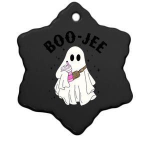 Cute Ghost Halloween Costume Boujee Boojee Spooky Season Gift Ceramic Star Ornament