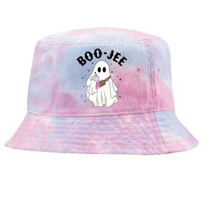 Cute Ghost Halloween Costume Boujee Boojee Spooky Season Gift Tie-Dyed Bucket Hat