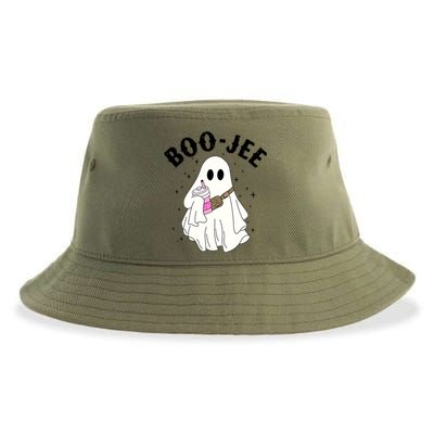 Cute Ghost Halloween Costume Boujee Boojee Spooky Season Gift Sustainable Bucket Hat