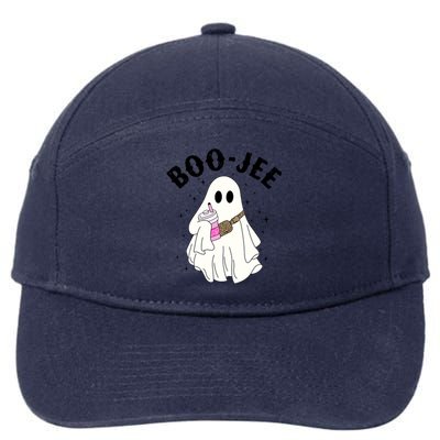 Cute Ghost Halloween Costume Boujee Boojee Spooky Season Gift 7-Panel Snapback Hat