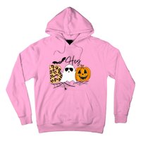 Cute Ghost Halloween Pumpkin Face Hey Boo Trendy Halloween Hoodie