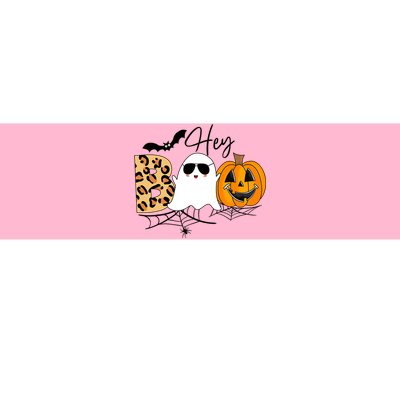 Cute Ghost Halloween Pumpkin Face Hey Boo Trendy Halloween Bumper Sticker