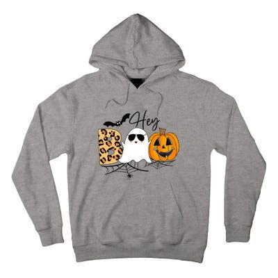 Cute Ghost Halloween Pumpkin Face Hey Boo Trendy Halloween Tall Hoodie