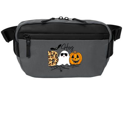 Cute Ghost Halloween Pumpkin Face Hey Boo Trendy Halloween Crossbody Pack