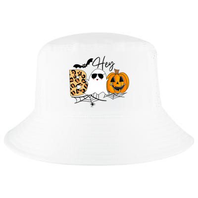 Cute Ghost Halloween Pumpkin Face Hey Boo Trendy Halloween Cool Comfort Performance Bucket Hat