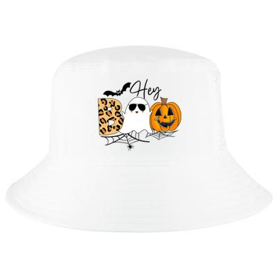 Cute Ghost Halloween Pumpkin Face Hey Boo Trendy Halloween Cool Comfort Performance Bucket Hat