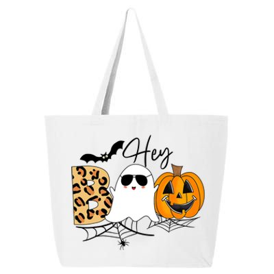 Cute Ghost Halloween Pumpkin Face Hey Boo Trendy Halloween 25L Jumbo Tote