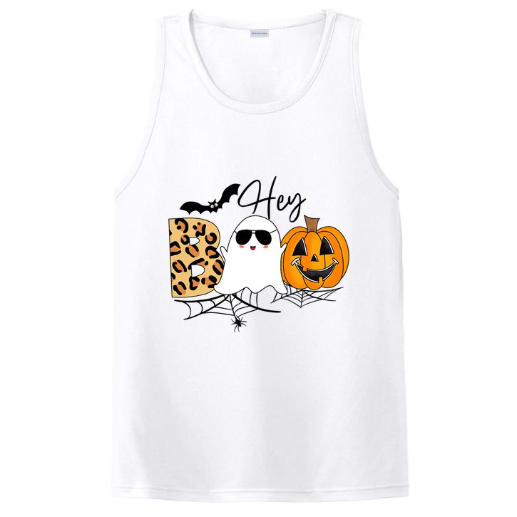 Cute Ghost Halloween Pumpkin Face Hey Boo Trendy Halloween PosiCharge Competitor Tank