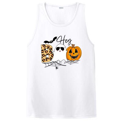 Cute Ghost Halloween Pumpkin Face Hey Boo Trendy Halloween PosiCharge Competitor Tank