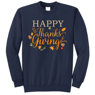 Cute Gift Happy Thanksgiving Autumn Fall Leaves For Holiday Season Sweatshirt