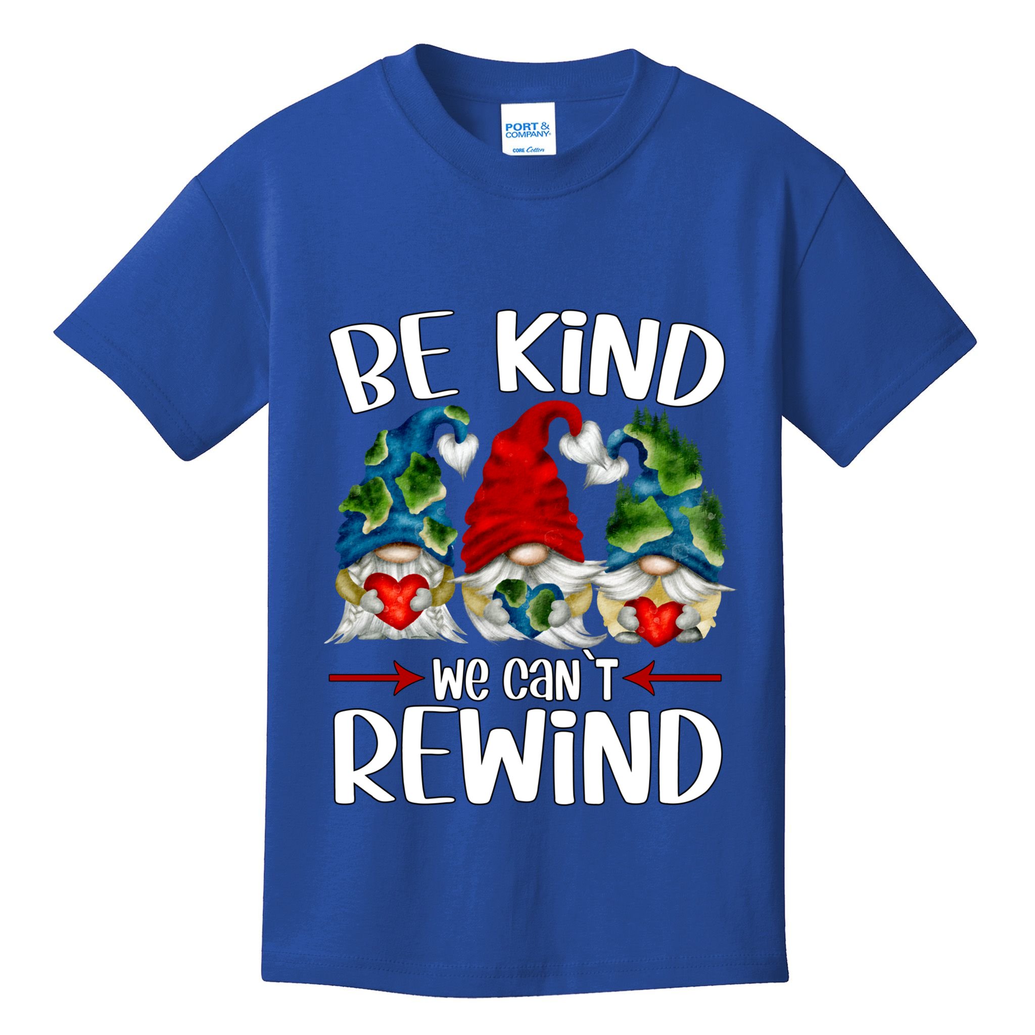 Cute Gnomies Holding Hearts For Earth Day And Teacher Gnome Funny Gift Kids T-Shirt