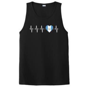 Chapin Guatemalan Heartbeat I Love Guatemala Flag Gift Funny Gift PosiCharge Competitor Tank