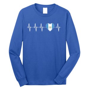 Chapin Guatemalan Heartbeat I Love Guatemala Flag Gift Funny Gift Long Sleeve Shirt