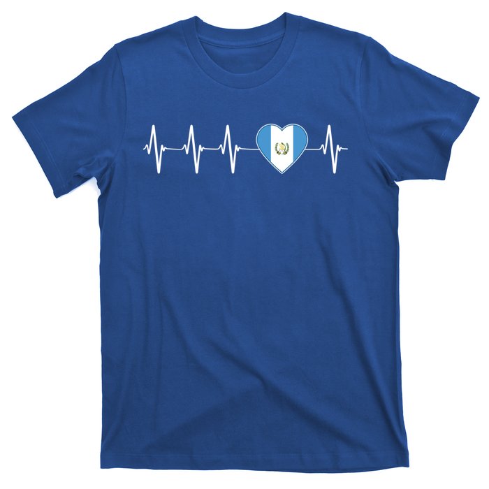 Chapin Guatemalan Heartbeat I Love Guatemala Flag Gift Funny Gift T-Shirt