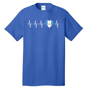 Chapin Guatemalan Heartbeat I Love Guatemala Flag Gift Funny Gift Tall T-Shirt