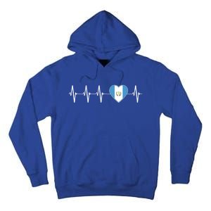 Chapin Guatemalan Heartbeat I Love Guatemala Flag Gift Funny Gift Tall Hoodie