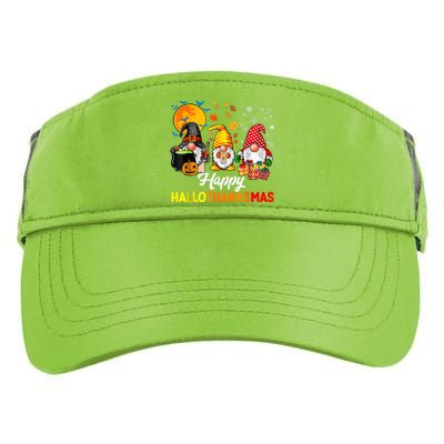 Cute Gnomes Happy Hallothanksmas Funny Halloween Christmas Adult Drive Performance Visor