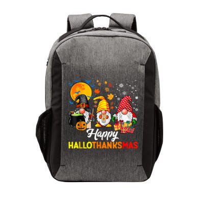 Cute Gnomes Happy Hallothanksmas Funny Halloween Christmas Vector Backpack