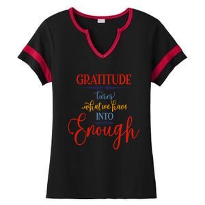 Cool Gratitude Holiday Gobble Thanksgiving Quote Gift Ideas Great Gift Ladies Halftime Notch Neck Tee