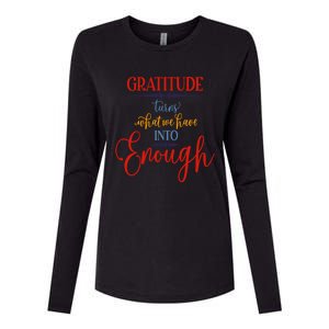 Cool Gratitude Holiday Gobble Thanksgiving Quote Gift Ideas Great Gift Womens Cotton Relaxed Long Sleeve T-Shirt