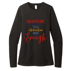 Cool Gratitude Holiday Gobble Thanksgiving Quote Gift Ideas Great Gift Womens CVC Long Sleeve Shirt