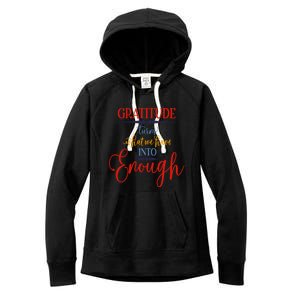 Cool Gratitude Holiday Gobble Thanksgiving Quote Gift Ideas Great Gift Women's Fleece Hoodie