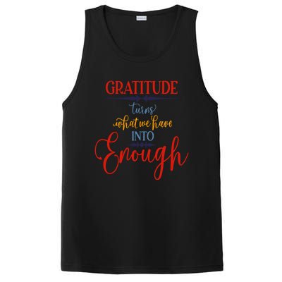 Cool Gratitude Holiday Gobble Thanksgiving Quote Gift Ideas Great Gift PosiCharge Competitor Tank