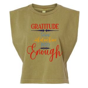 Cool Gratitude Holiday Gobble Thanksgiving Quote Gift Ideas Great Gift Garment-Dyed Women's Muscle Tee