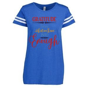 Cool Gratitude Holiday Gobble Thanksgiving Quote Gift Ideas Great Gift Enza Ladies Jersey Football T-Shirt