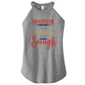 Cool Gratitude Holiday Gobble Thanksgiving Quote Gift Ideas Great Gift Women's Perfect Tri Rocker Tank