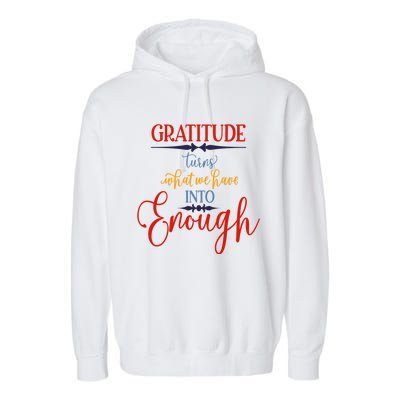 Cool Gratitude Holiday Gobble Thanksgiving Quote Gift Ideas Great Gift Garment-Dyed Fleece Hoodie